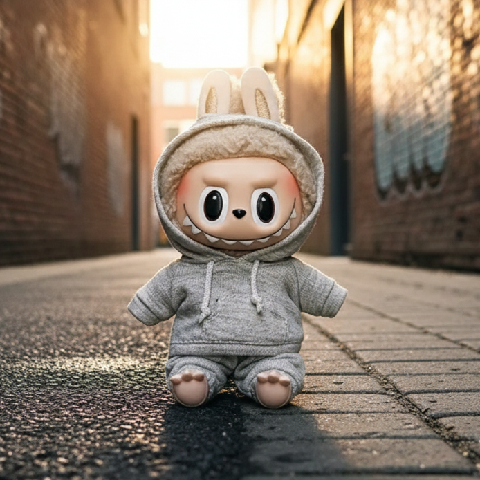 LABUBU Fashion Hooded Sweater Suit Collection 15-17cm