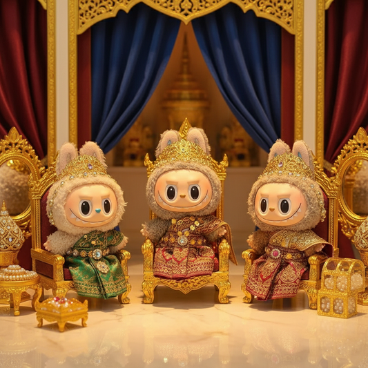 Tenue Traditionnel Thai Labubu 15-17 cm